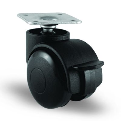 4 Adet EC01GMKM50F, Oynak Tablalı Frenli Mobilya Tekerleği Sehpa Tekeri, Çap:50, 4lü Set, Geniş Tip - 2