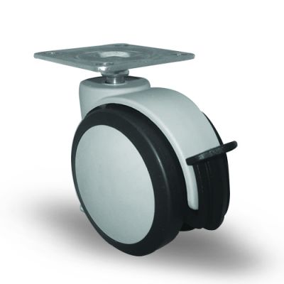 4 Adet EC01MKT75F, Oynak Tablalı Frenli Mobilya Tekerleği Sehpa Tekeri, Çap:75, 4lü Set, Geniş Sessiz Tip - 2