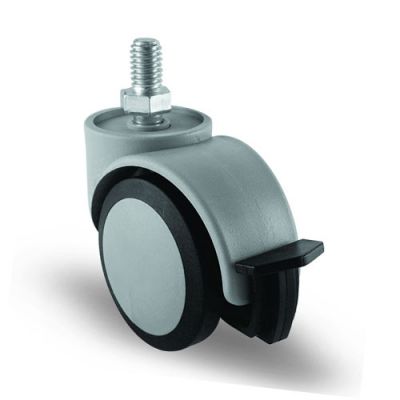 4 Adet EC05MKT50F, Oynak Civatalı Frenli Mobilya Tekerleği Sehpa Tekeri, Çap:50, 4lü Set, Geniş Sessiz Tip - 2