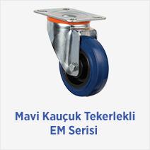 Mavi Kauçuk Tekerlekli EM Serisi 