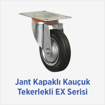 Jant Kapaklı Kauçuk Tekerlekli EX Serisi 