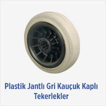 Plastik Jantlı Gri Kauçuk Kaplı Tekerlekler 