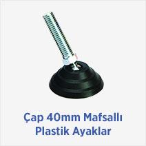 Çap 40mm Mafsallı Plastik Ayaklar 