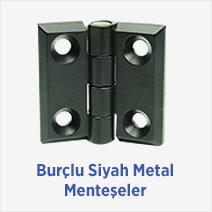 Burçlu Siyah Metal Menteşeler 