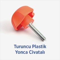 Turuncu Plastik Yonca Civatalı