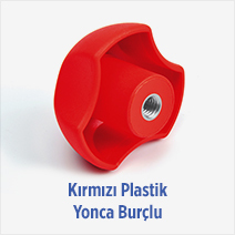 Kırmızı Plastik Yonca Burçlu