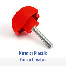 Kırmızı Plastik Yonca Civatalı