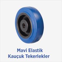 Mavi Elastik Kauçuk Tekerlekler 