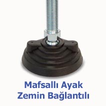 Mafsallı Plastik Ayak Zemin Bağlantılı Civatalı