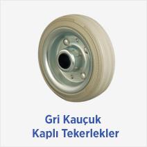 Gri Kauçuk Kaplı Tekerlekler 