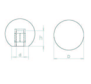 TB4008 Bakalit Topuz/Küre Çap:40 M8 - 2
