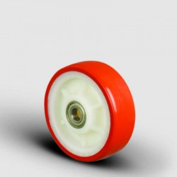 ZBP100x35 Poliamid Üzeri Poliüretan Kaplı Çap:100 Bilya Rulmanlı Tekerlek - EMES
