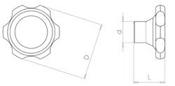 BTVC801650 Civatalı Tırnaklı Volan Çap:80 M16x50 Saplamalı - Thumbnail