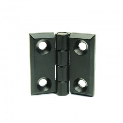 EMES - ZMB4040 Burçlu Siyah Metal Menteşe 40x40 Delik Ekseni:25x25 Boyalı Zamak Menteşe