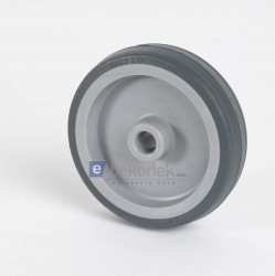 EMES - MKT100x25 Plastik Jantlı Termoplastik Kauçuk Kaplı Çap:100 Burçlu Tekerlek Genişlik:25