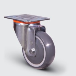 EM01ZBP100 Döner Tablalı Poliamid üzeri Poliüretan Kaplamalı Tekerlek Bilya Rulmanlı Çap:100 - EMES