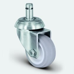 EP03 ZKC50 OY.PİM.PVC KAPLI 11MM GEÇME PİMLİ TEKERLEK EMES (11x26,8) KOLTUK TEKERİ - EMES