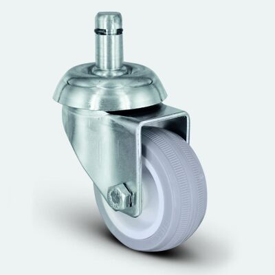 EP03 ZKC50 OY.PİM.PVC KAPLI 11MM GEÇME PİMLİ TEKERLEK EMES (11x26,8) KOLTUK TEKERİ - 1