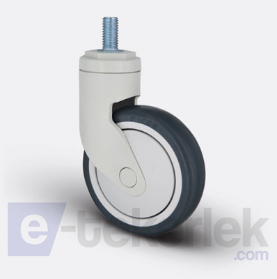 ESP05MBT100 Civata Bağlantılı Plastik Maşalı Çap:100 Medikal Ekipman Tekerleği Bilya Rulmanlı Oynak Maşalı Çift Bilya Yataklı - 1