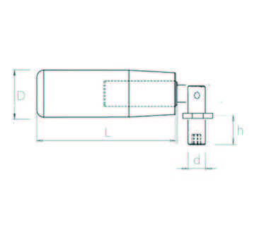 PDKK5506 Plastik Katlanır Volan Kolu Boy:55, M6 - 2