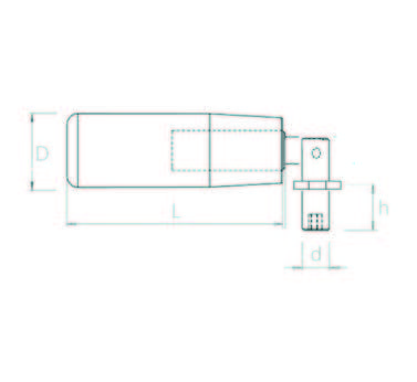 ÇDKK 7008 Metal Katlanır Volan Kolu Boy:80, M8 - 2