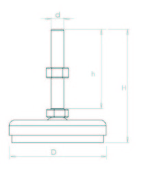 KKA102010 Krom Kaplı Ayak Çap:100 M20x100mm Civatalı - Thumbnail