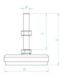 KKA102010 Krom Kaplı Ayak Çap:100 M20x100mm Civatalı - Thumbnail