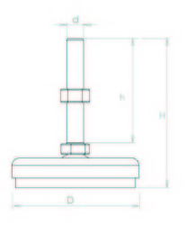 KKA601070 Krom Kaplı Ayak Çap:60 M10x70mm Civatalı - Thumbnail