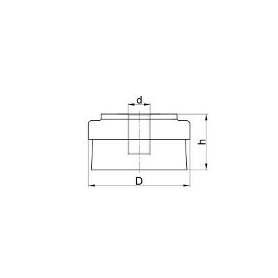 MDA8010B Makine Denge Ayağı Çap:80 Cıvatasız M10x1,5 Diş Aralığı - 2