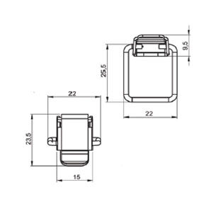 MI1K Küçük Mandal Inox Mafsallı Paslanmaz - 4