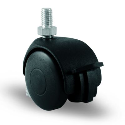 EC05MKM50F Civatalı Frenli Plastik Mobilya Tekerleği Çap:50 Oynak Frenli Civata Bağlantılı, Burçlu - 1