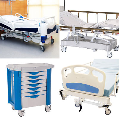 EC01MBT125 Döner Tablalı Plastik Maşalı Çap:125 Medikal Ekipman Tekerleği Bilya Rulmanlı Oynak Maşalı - 2