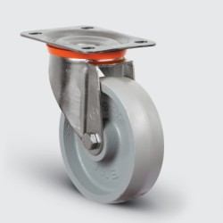 EMES - EZ01VKV150 Döner Tablalı Döküm Tekerlek Çap:150 Sanayi Tekerleği Oynak Tabla Bağlantılı Burçlu