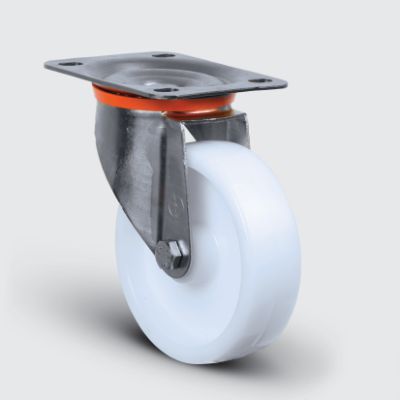 SSEZ01HKZ150 Paslanmaz Döner Tablalı Poliamid Tekerlek Çap:150 Ağır Tip Inox Sanayi Tekerleği Oynak Tabla Bağlantılı Burçlu 150x45 - 1