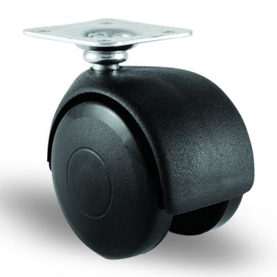 EC01MKM34 Döner Tablalı Plastik Mobilya Tekerleği Çap:34 Oynak Tabla Bağlantılı, Burçlu Sehpa Tekeri Koltuk Tekeri - 1