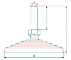 PAM501090 Mafsallı Plastik Ayak Çap:50 M10x90mm Civatalı - 2