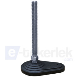 PAMYZB 80 1610 PLASTİK AYAK MAFSALLI ZEMİN BAĞLANTILI ÇAP:80 M16*100 - EMES