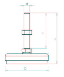 IA101210 Paslanmaz Makine Ayağı Çap:100 M12x100mm Civatalı - Thumbnail