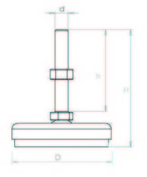 IA162015 Paslanmaz Makine Ayağı Çap:160 M20x150mm Civatalı - Thumbnail