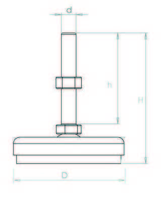 IA162015 Paslanmaz Makine Ayağı Çap:160 M20x150mm Civatalı - 3