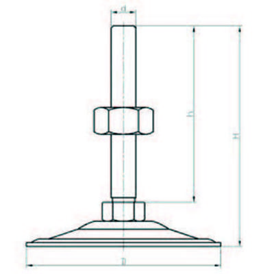 SAI101270 Paslanmaz Sac Ayak Çap:100 M12x70mm Civatalı - 3