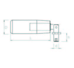 PDKK5510 Plastik Katlanır Volan Kolu Boy:55, M10 - 2