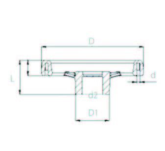 PC200 Plastik Çark/Volan Çap:200 - 2
