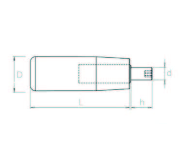 PDK7010 Plastik Döner Volan Kolu Boy:70, M10 - 2