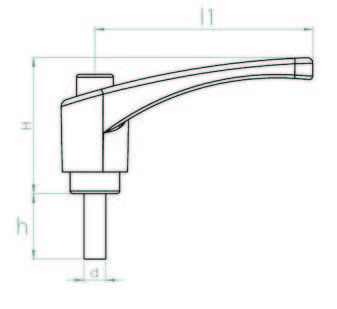 PKC781050 Plastik Sustalı Kol Civatalı Boy:78, M10x50 - 3