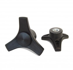 PTB38010 Plastik Yıldız Tutamak 3 Kollu Burçlu Çap:80mm M10 EMES - EMES