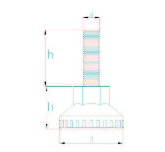RA451650 Rotil Ayak Çap:45 M16x50 - 2