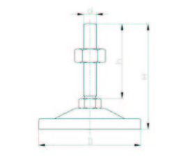 MAS102015 Sabit Metal Ayak Çap:100 M20x150mm Civatalı - Thumbnail