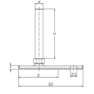 SAYZBR 80 1290 SAC AYAK YANDAN ZEMİN BAĞLANTILI KAUÇUKLU ÇAP:80 M12*90 - 2